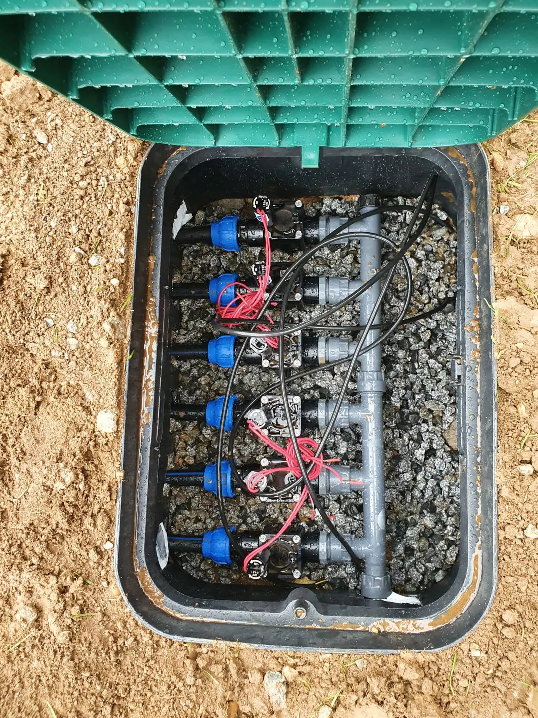 Ventilbox mit Drainagekies