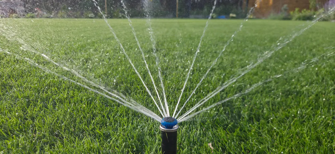 Versenkregner Wasserstrahl Nahaufnahme